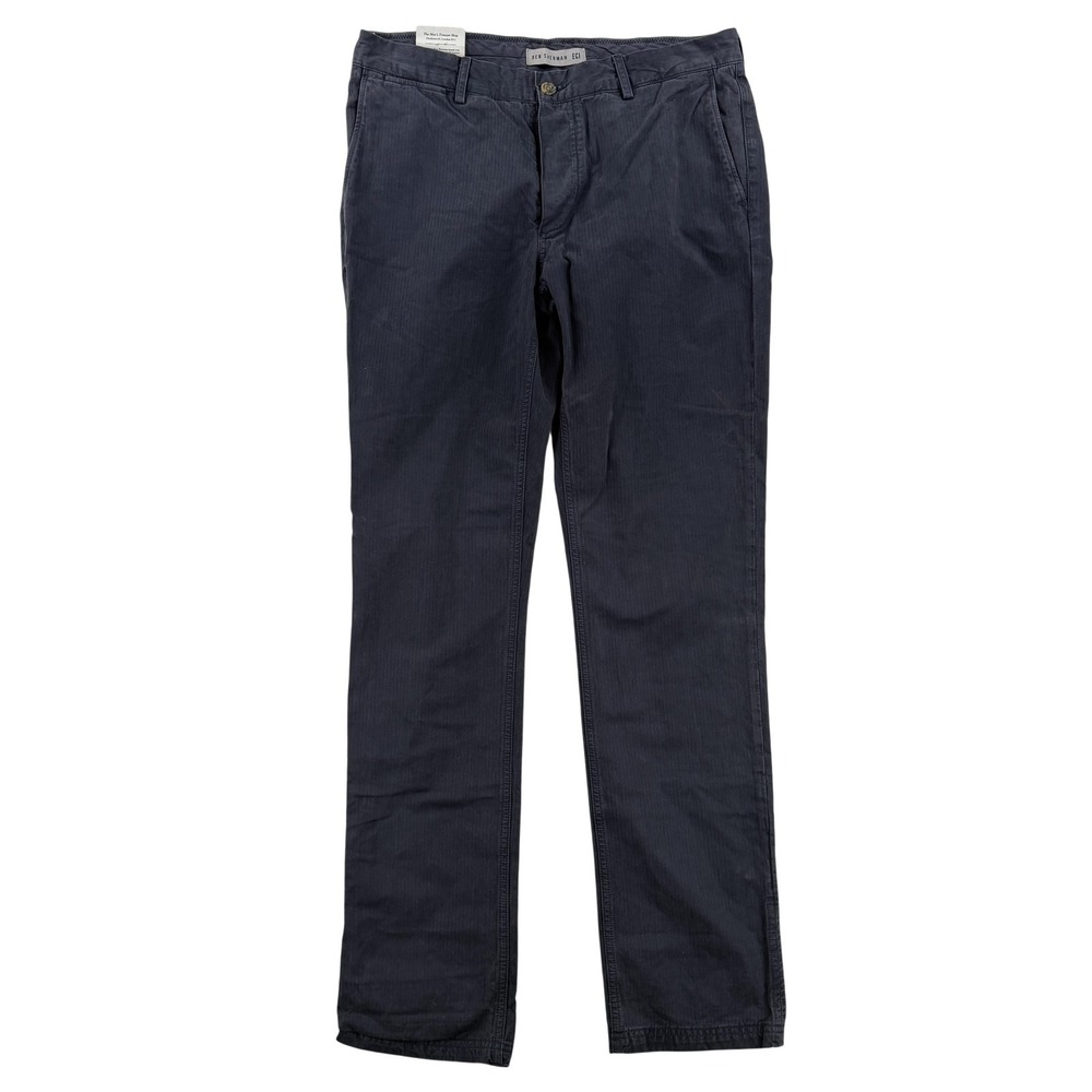Ben Sherman EC1 Chino Pants Mens 34x34 Blue Slim Fit Herringbone Cotton NWT